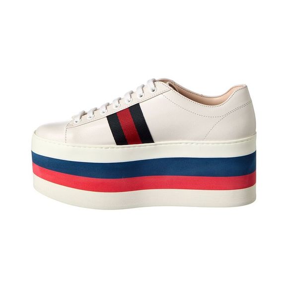 Gucci Peggy Leather Platform Sneaker - Picture 2 of 5